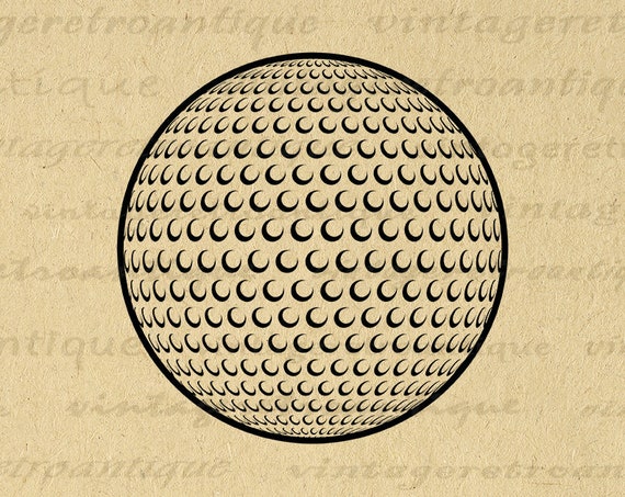 Golf Ball Graphic Printable Image Digital Golfing Download | Etsy
