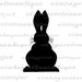 Bunny Silhouette Printable Graphic Download Rabbit Illustration Digital ...
