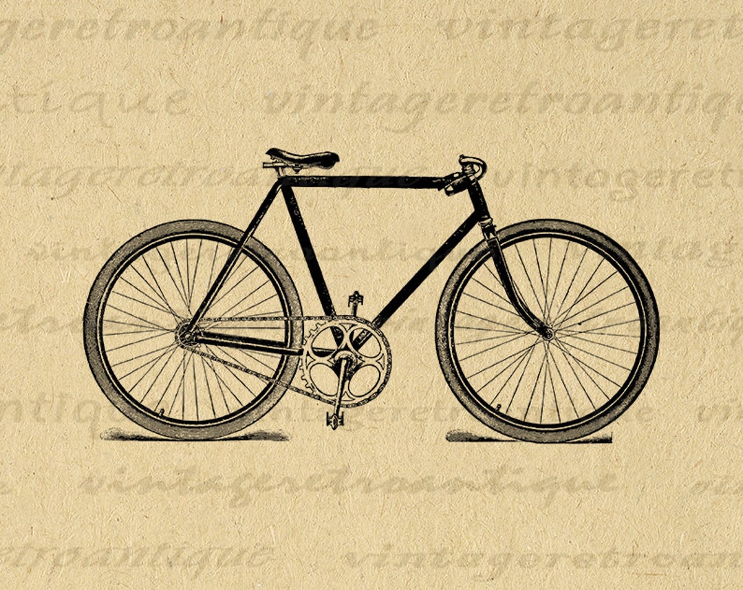 Bicycle Printable Image Graphic Bike Illustration Download Digital ...