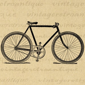 Bicycle Printable Image Graphic Bike Illustration Download Digital ...