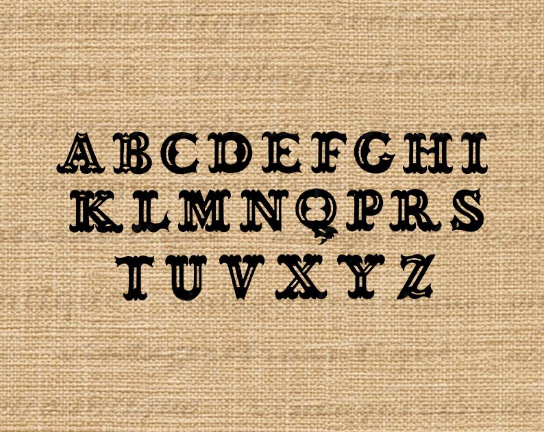 Printable Western Alphabet Download Letters Digital Image Etsy