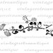 Printable Birds on Branch Graphic Antique Bird Digital Image Instant ...