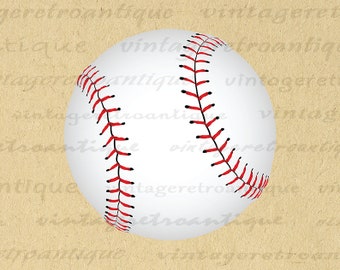 Digital Baseball Printable Image Baseball Ball Art Download Color Illustrated Sports Graphic Clip Art for Transfers etc 300dpi No.2036