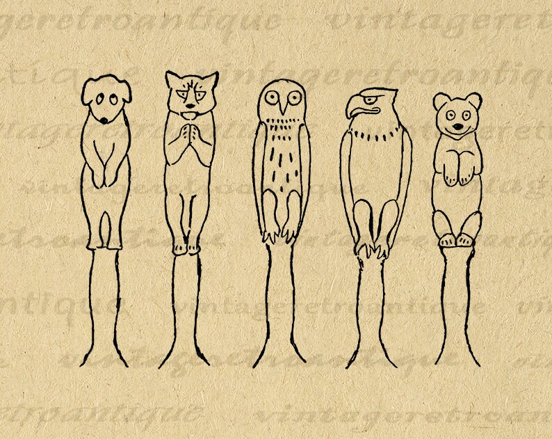 Printable Animal Totem Poles Digital Download Native American Indian ...