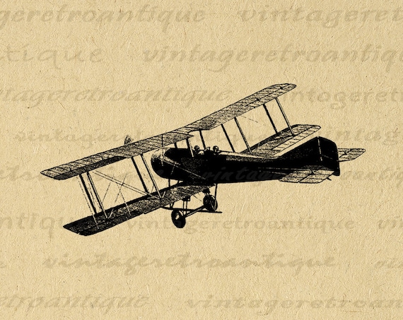 Download Clip Art Art Collectibles Biplane Clipart Svg Black Illustration Clip Art Digital Airplane Plane Flying Graphic Antique Vintage Printable Instant Download