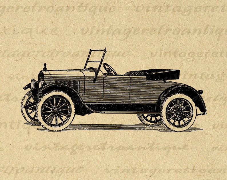 Digital Printable Antique Car Download Classic Roadster Car - Etsy