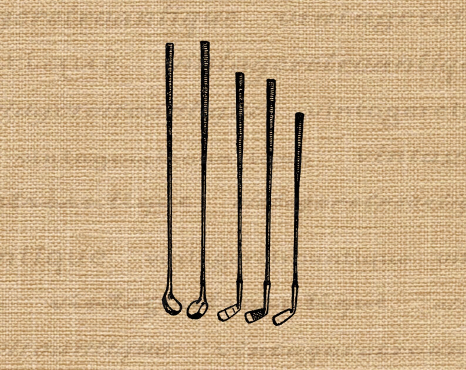 Printable Golf Clubs Graphic Download Image Golf Digital Illustration ...