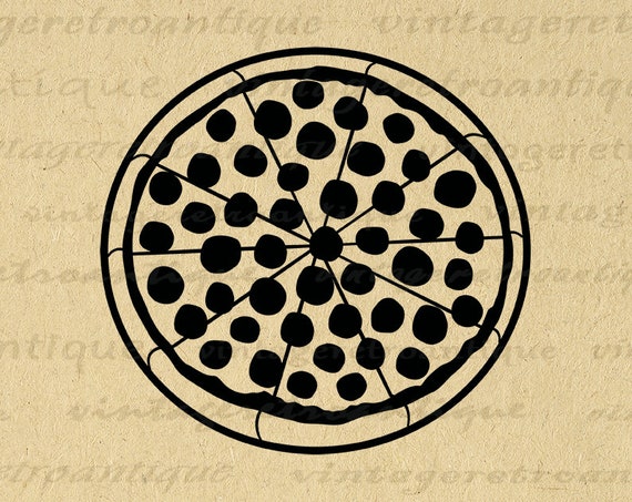 Pizza Printable Image Graphic Download Pizza Illustration | Etsy