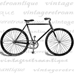 Printable Digital Old Bicycle Graphic Bike Illustration Image Download ...
