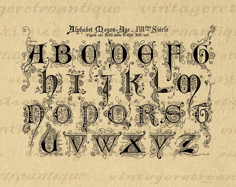 Collection of vintage style Paper Letters. Alphabet letters. Vector  illustration