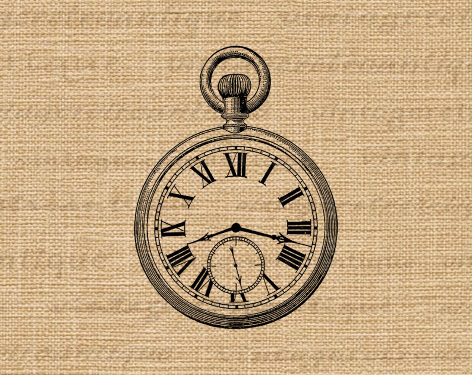 Old Fashioned Antique Pocket Watch Digital Image Download Etsy