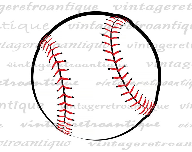 Printable Digital Baseball Image Download Baseball Graphic Artwork ...