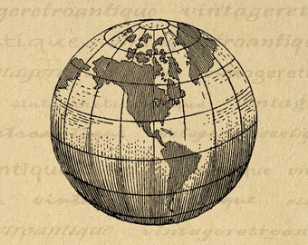 earth globe world map digital image graphic planet artwork etsy