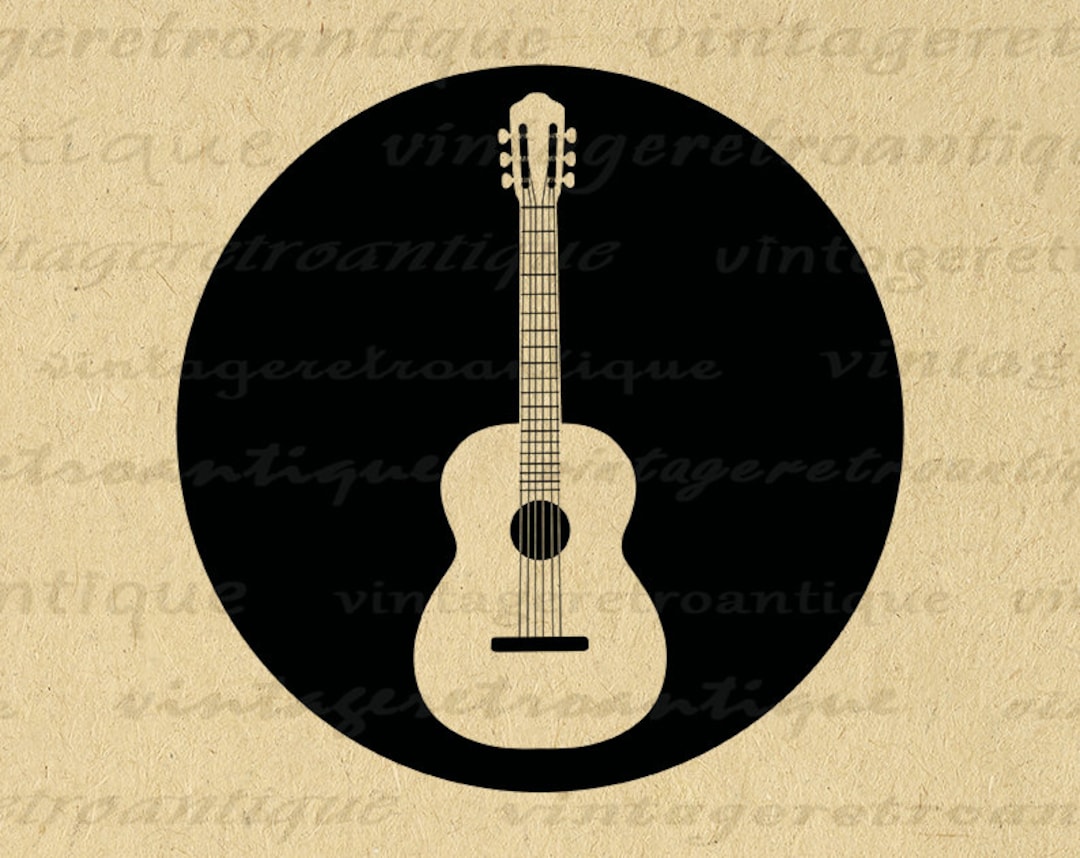 Acoustic Guitar Digital Image Printable Music Download Graphic Music ...