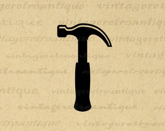 Printable Digital Hammer Graphic Hammer Icon Image Construction Home Improvement Clip Art Download for Iron on Transfers etc No.4424