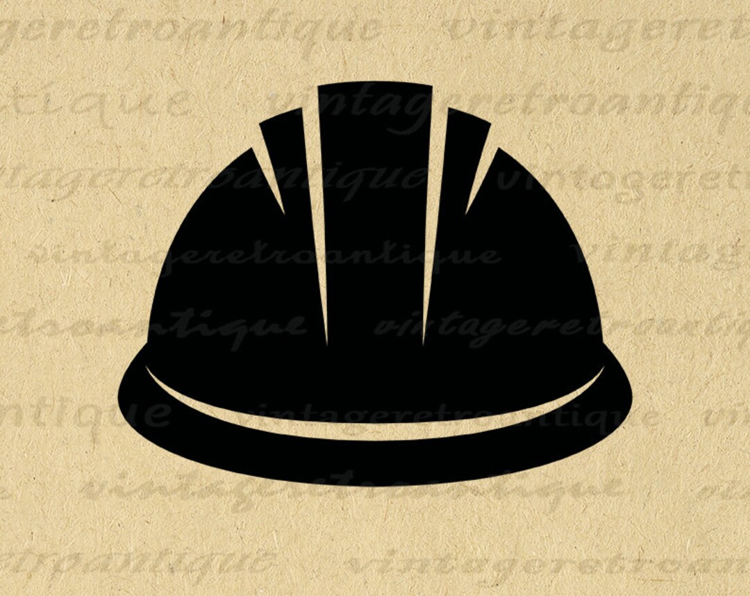 Hard Hat Graphic Digital Printable Construction Icon Image Download