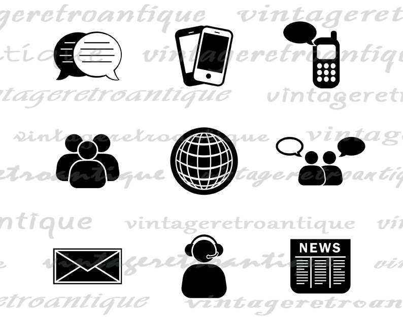 Communication Clipart Black And White