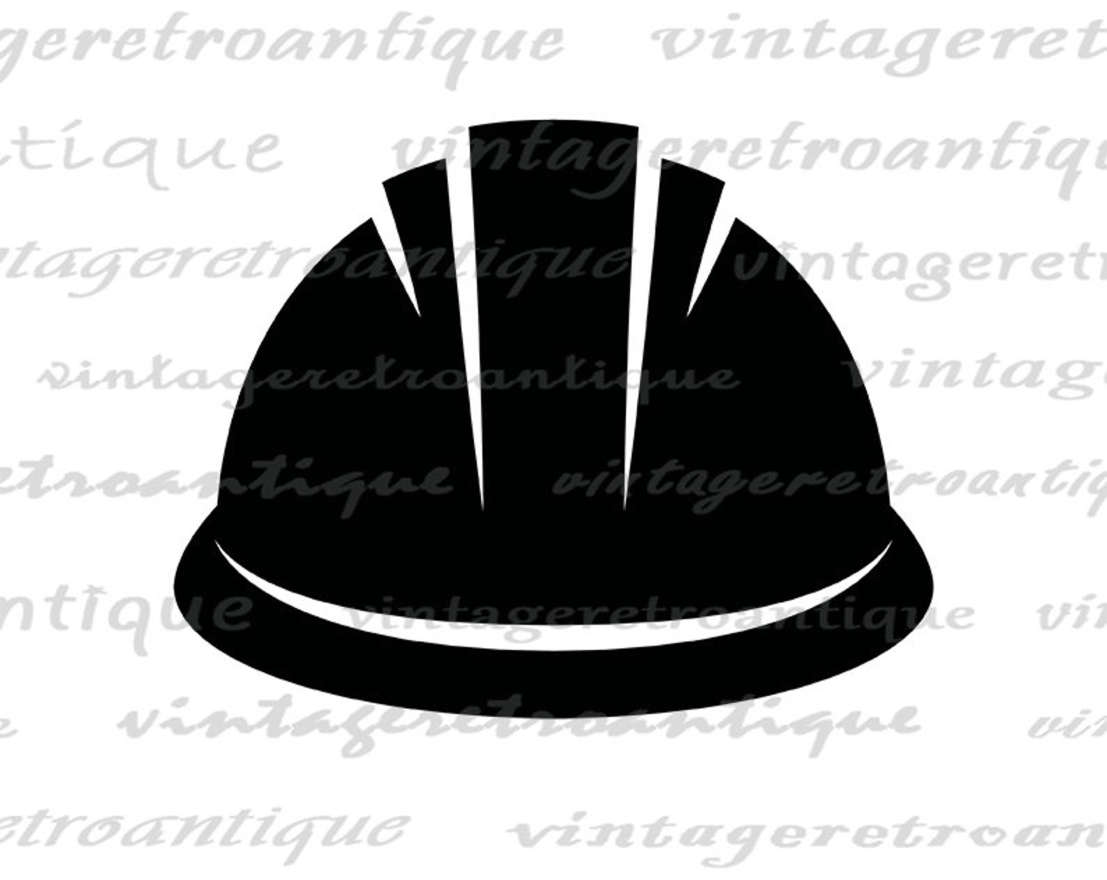 Hard Hat Graphic Digital Printable Construction Icon Image Download ...