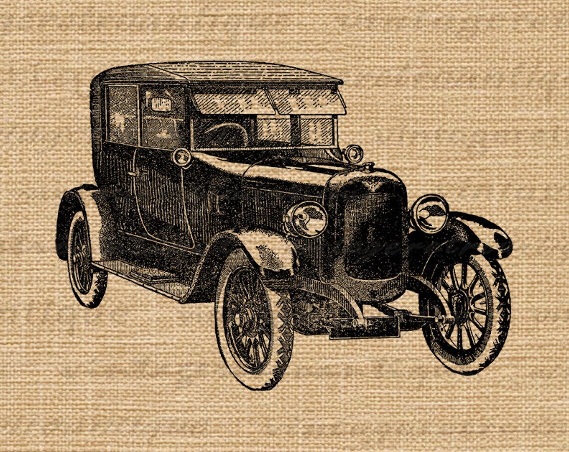 Printable Digital Antique Car Graphic Vintage Car Automobile - Etsy