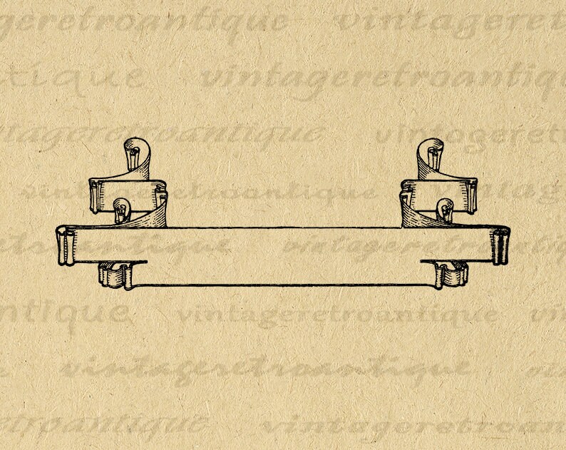 Printable Paper Scroll Digital Image Scroll Banner Download Graphic ...