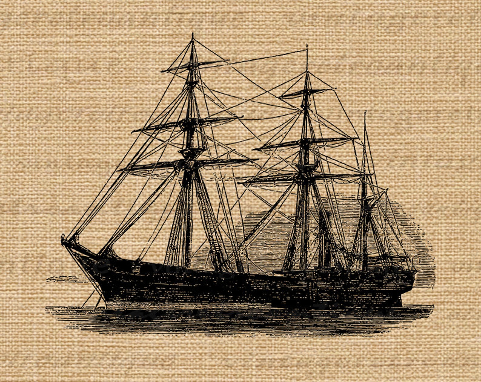 Printable Ship Image Instant Download Antique Vintage Boat - Etsy