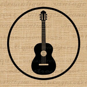 Acoustic Guitar Digital Printable Download Music Artwork Graphic ...