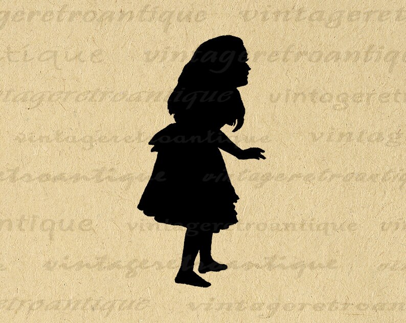 Alice in Wonderland Printable Digital Image Alice Silhouette | Etsy