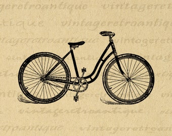 Digital Graphic Antique Bicycle Download Bike Clip Art Printable Image Vintage Bicycle Bike Clip Art for Transfers etc 300dpi No.1519