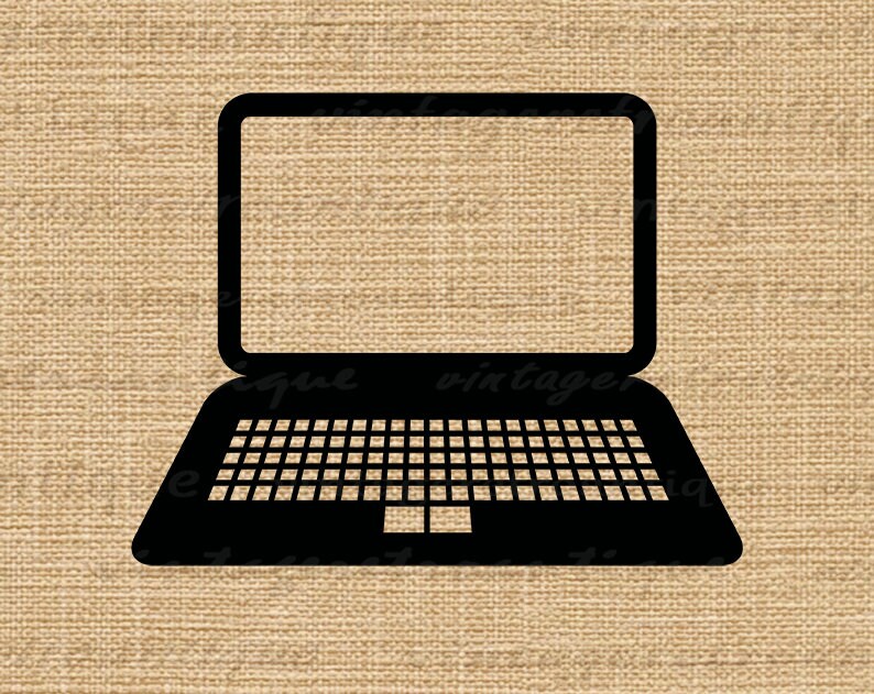 Laptop Computer Image Digital Printable Graphic Download Artwork ...