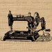 Printable Antique Sewing Machine Graphic Illustration Download Digital ...