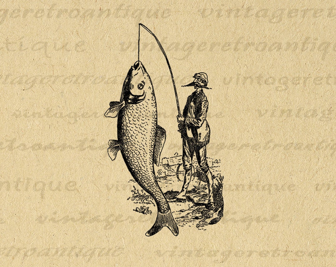 Vintage Large Mouth Bass Fish Vintage Digital Wall Art Fishing Graphic  Image Download Printable -  Sweden