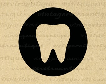 Printable Tooth Digital Image Tooth Icon Graphic Download Dentist Toothcare Dental Tooth Clip Art for Transfers etc 300dpi No.4380