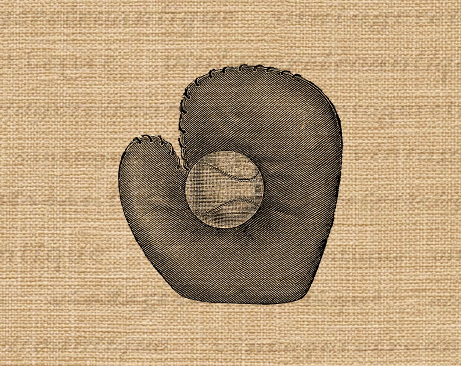 Baseball Glove and Ball Printable Graphic Download Sports - Etsy