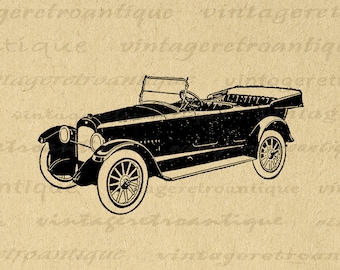 Vintage Automobile Graphic Printable Image Antique Car Illustration Download Digital Clip Art for Ion on Transfers etc 300dpi No.3451
