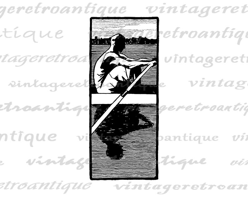 Digital Printable Crew Graphic Rowing Image Sports Art Etsy