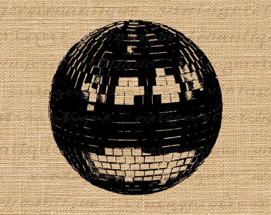 Digital Printable Disco Ball Graphic Mirror Ball Image - Etsy