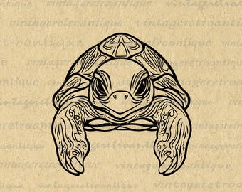 Arte lineal de tortuga marina intrincado imprimible - Arte mural digital PNG JPG - Ilustración de tortuga para guardería, oficina, decoración zen n.° 5013