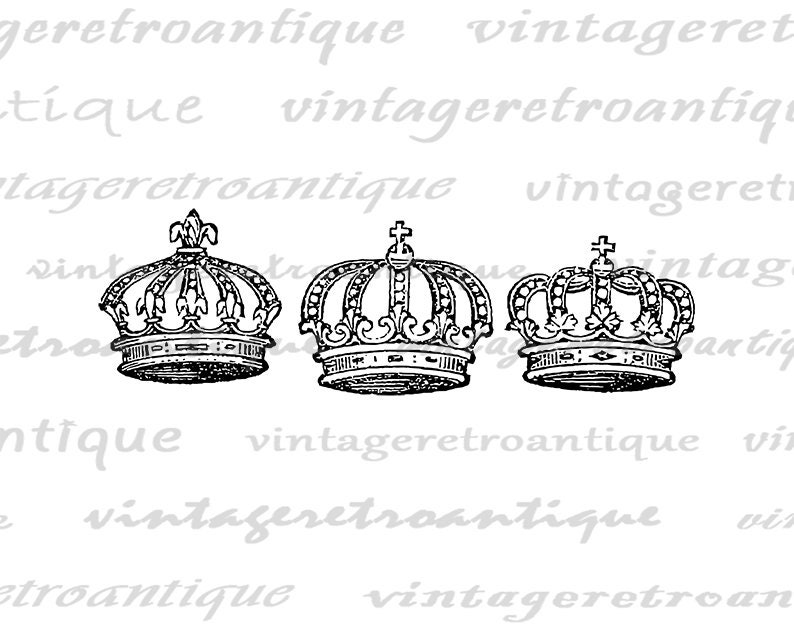 Three Crowns Image Printable Royal King Crown Kings Crown Digital ...
