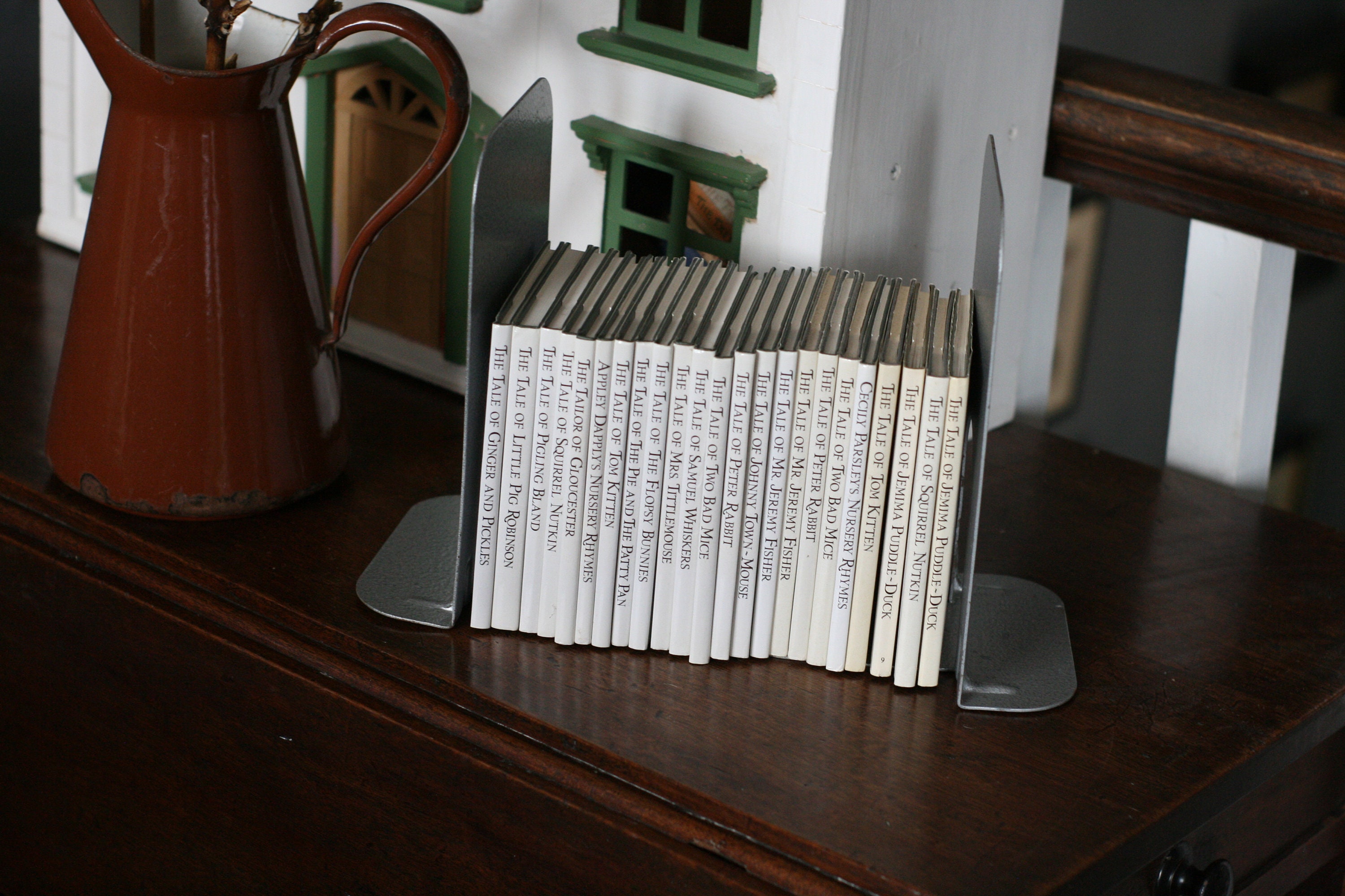 Metal bookends pair vintage book ends library industrial Etsy