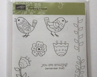 NEW Stampin Up Feathery Friends Photopolymer stamp set