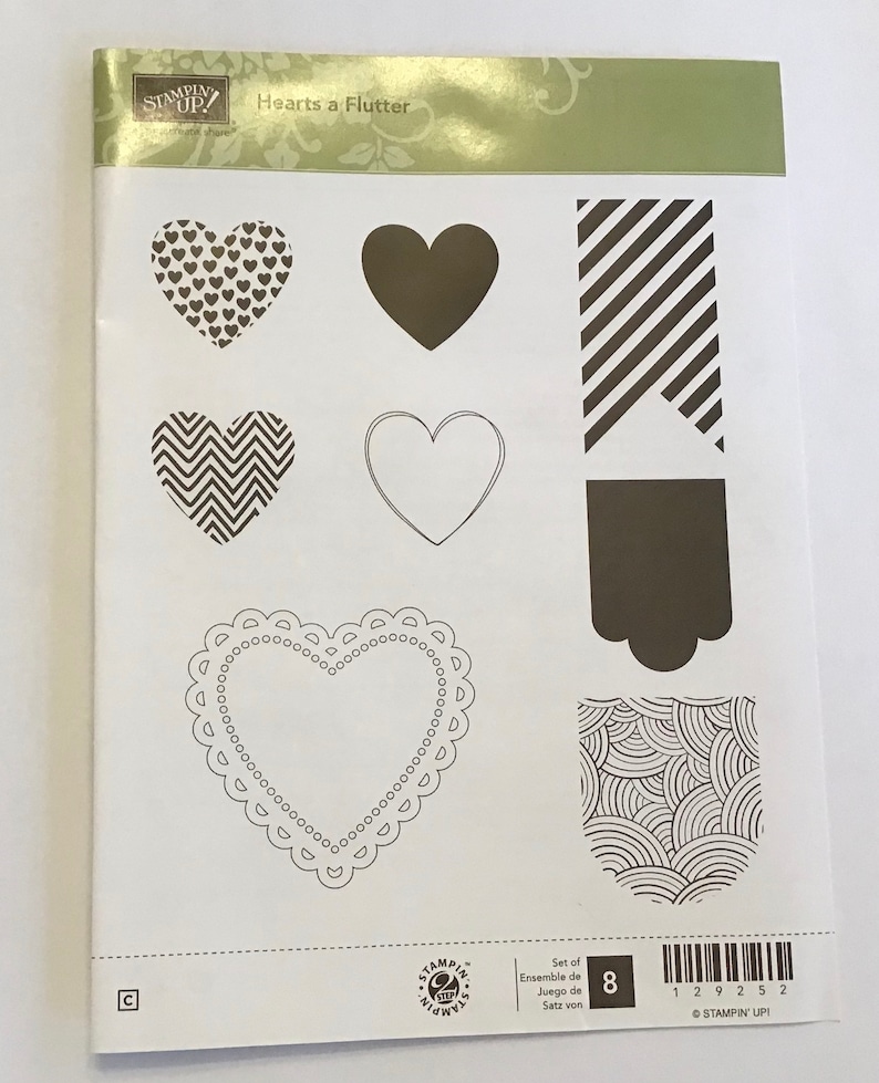 Stampin up Hearts a Flutter Stamp Set - Etsy