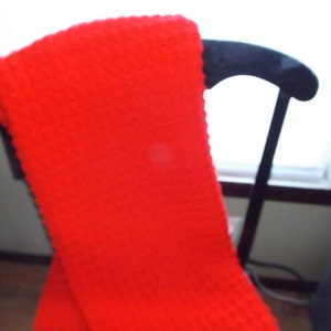 Red Crocheted Throw/Red Blanket/Red Christmas Throw Blanket/Valentine&#39;s Day Throw/Crocheted Red Blanket
