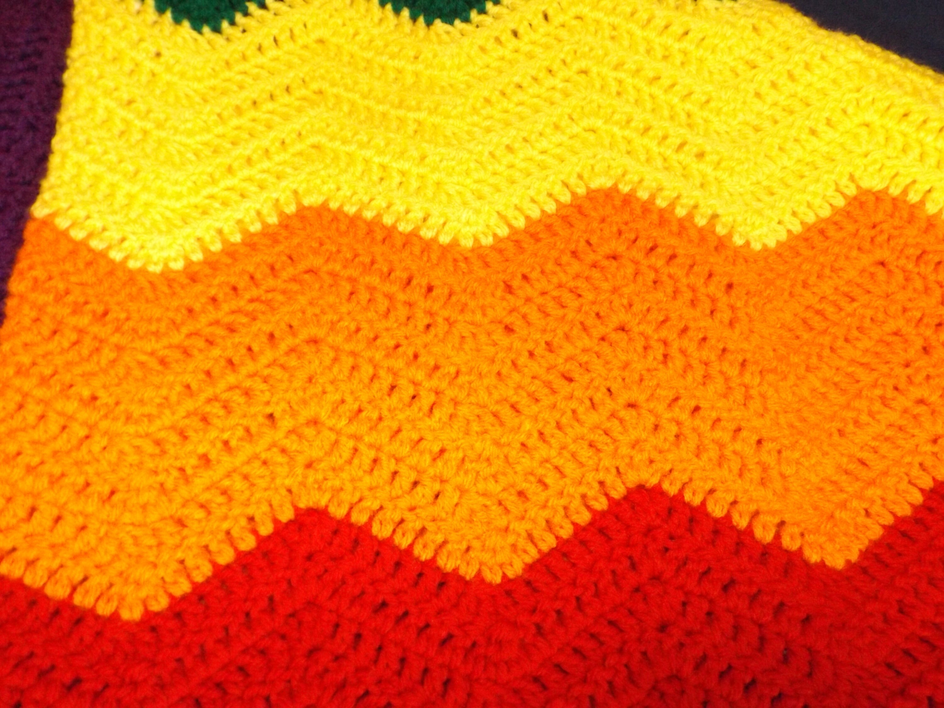 Rainbow Baby Blanket/Multi Color Baby Blanket/Crocheted Baby Etsy