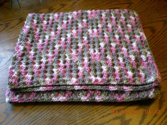 pink camo baby blanket