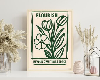 Flourishing Flower Poster, Flower Art, Flowers Theme Art, Flower Market, Botanical Prints, Floral Print, Home Decoration, Wall Art, Flowers