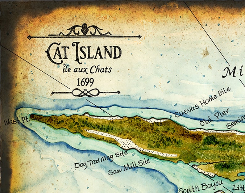 Cat Island Mississippi Coast Biloxi Ocean Springs Etsy