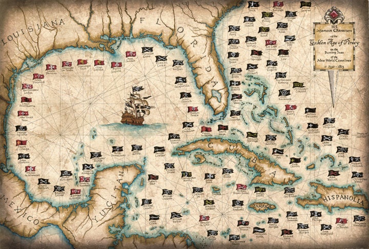 piratewap 1440x956 2 Vintage pirate maps. Part 2 | Pirate maps, Pirates, Map