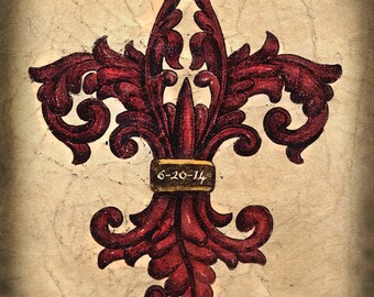 Customized Fleur De Lis Artwork - Fluer De Lis - New Orleans