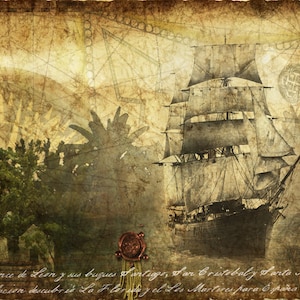 Collage historique de Key West - Key West en Floride - Phare de Key West - Navire fantôme - Floride - Florida Keys - Keys - Phares - Oeuvre d'art
