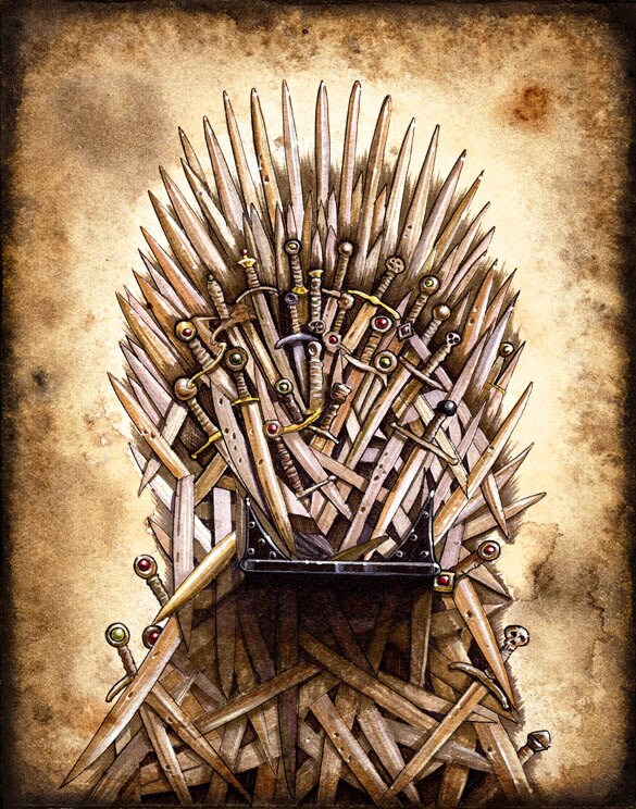 Iron Throne - Throne of Swords - Midieval Swords - Thrones - Swords - Renaissance - Piracy - Midieval Weapons - Game of Thrones - Westeros